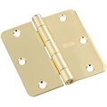 Greengrass N830-321 3.5 in. Bright Brass Door Hinge - 3 Pack GR585272